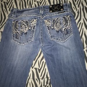 Miss me jeans size 27 and sliver jeans size 28